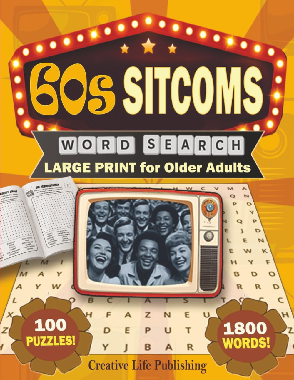 60s Sitcoms Word Search: Large Print for Older Adults (Laugh Tracks TV Sitcom Word Search Collection)