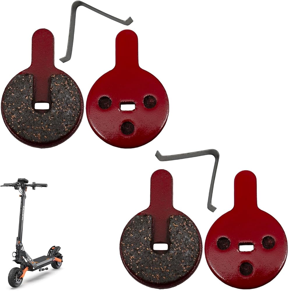 [M365Lyon] Plaquettes de frein compatible avec Trottinette électrique Kukirin G2 Max / G2 pro Dualtron Togo/Hitway H5 Urbanglide AllRoad (4 Plaquettes)