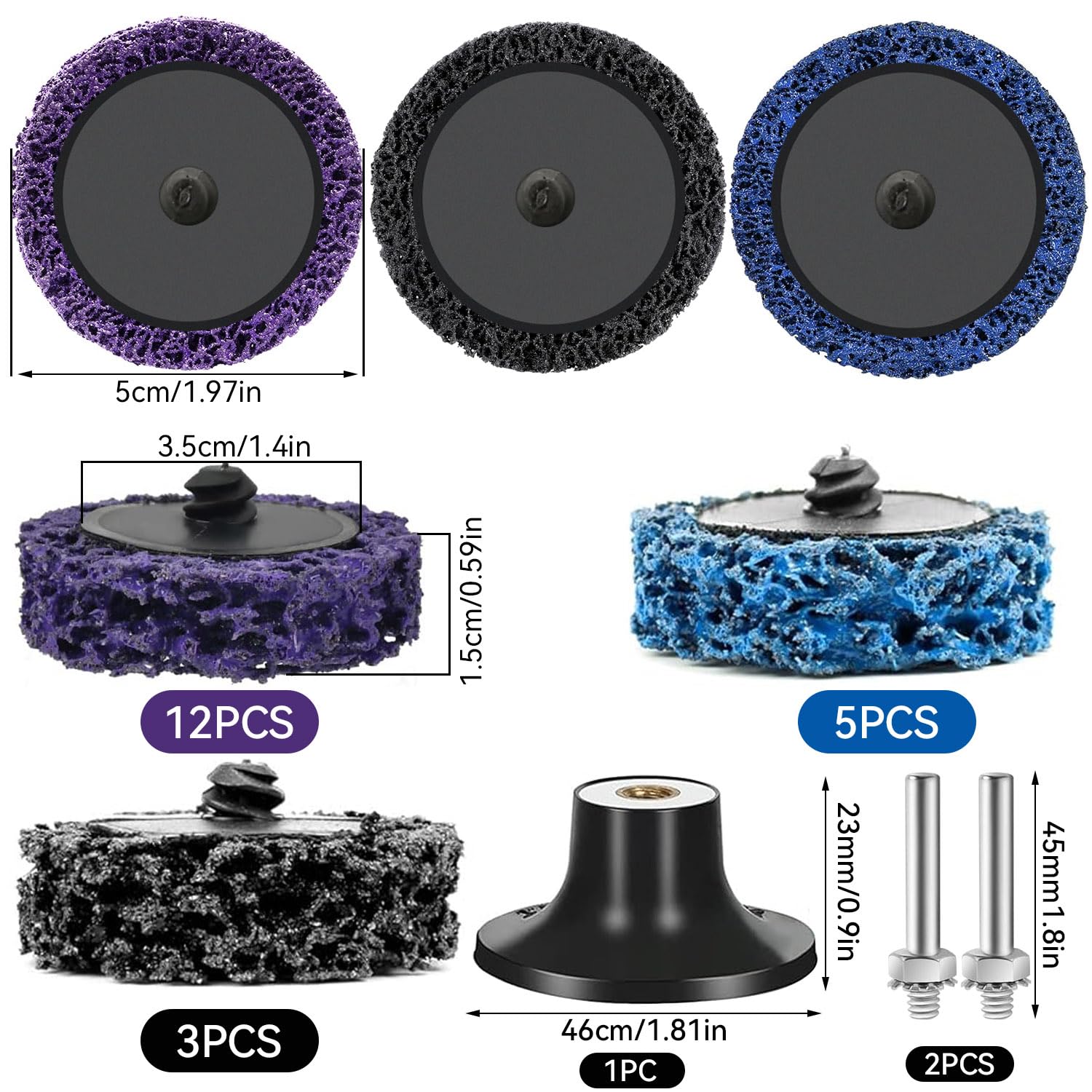 Acciaio Inossidabile Disco Sgrossatura CC-GRIND ROBUST 115x22,23 Mm - Set 5 Pezzi Per Disco Triangolare Grana VICTOGRAIN