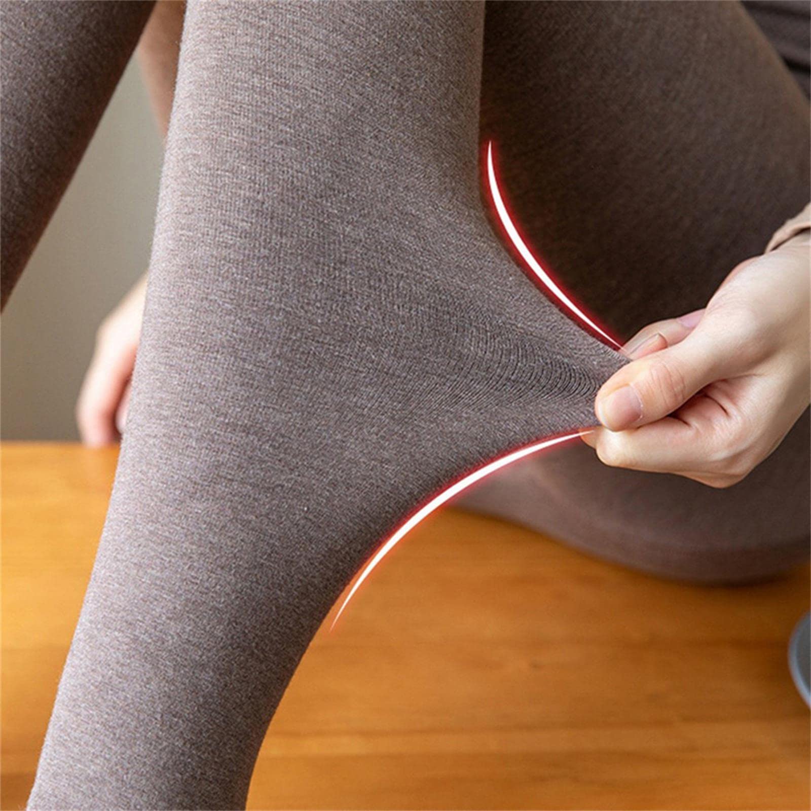 Collant da Donna Pantaloni da Donna Inverno Peli di Peluche Alte Cintura Foderato Calze Termiche