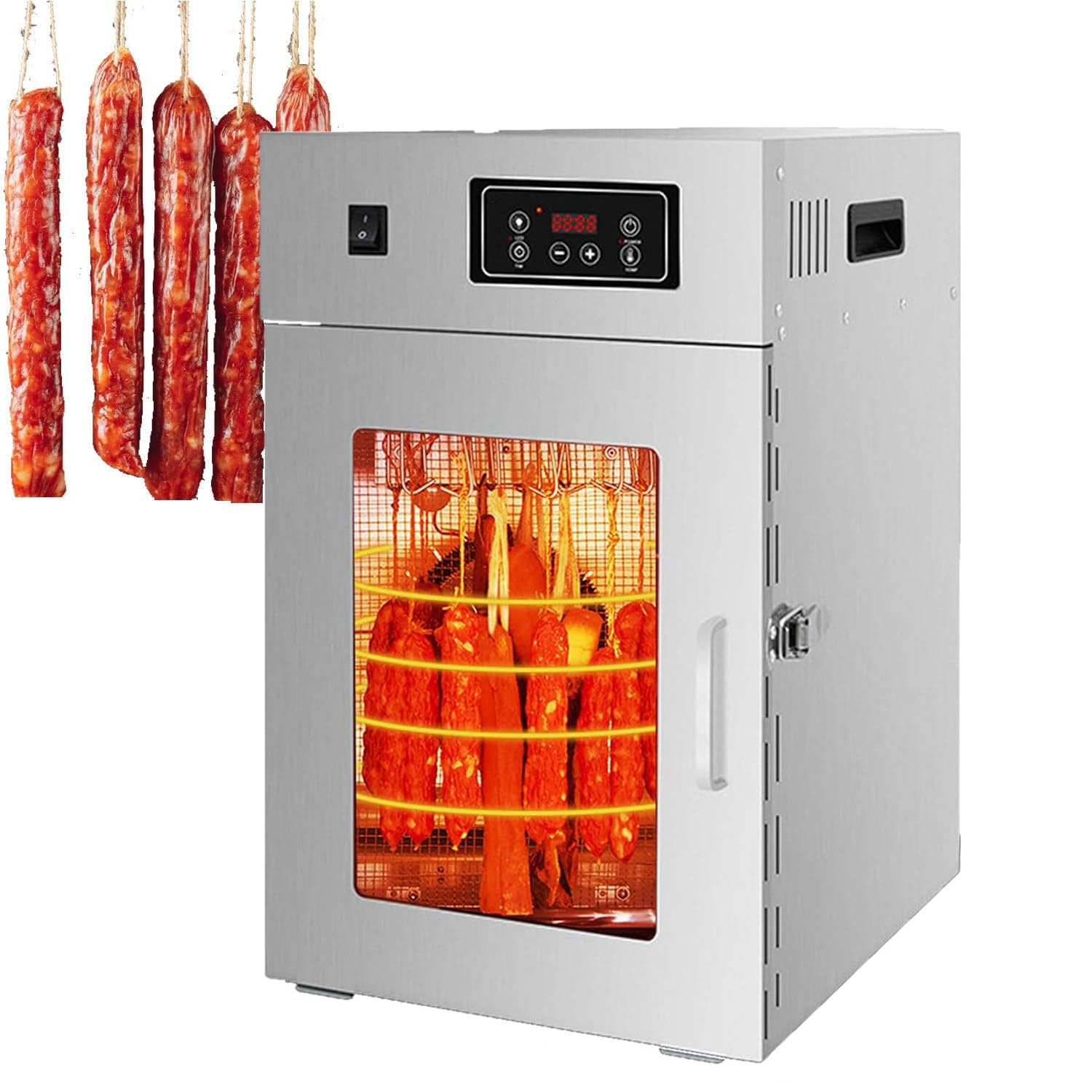 SaryEdge Meat Dryer Machine, 360° Rotary Sausage Dryer, Rotary Stainless Steel Rotary Meat Dryer,
