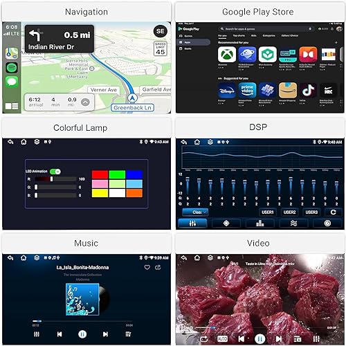 Miniatura 7 de SWTNVIN Radio de coche estéreo para Toyota Camry 2007 2008 2009 2010 2011 Android 13 incorporado Carplay y reproducción automática 4G LTE Dual WiFi