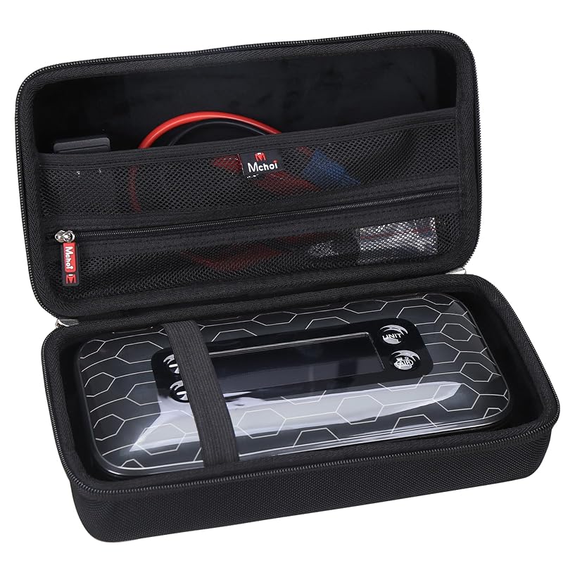 Capa rígida para auxiliar de partida Halo Bolt Air+ 1750 e Halo Bolt Ultimate, Mchoi M853, preta