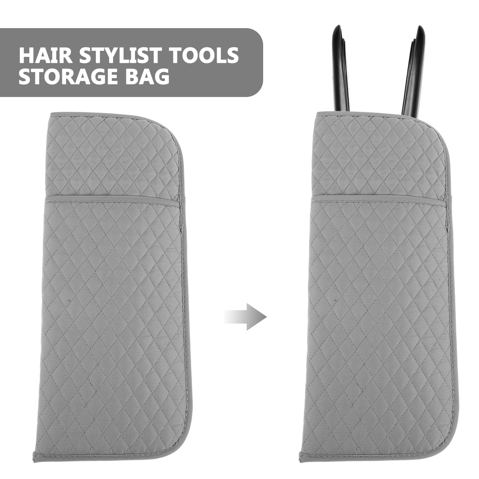 Angoily Reisetasche für Haarstyling-Geräte: Glätteisen-Etui – Hitzebeständige Aufbewahrungstasche für Lockenstäbe und Styling-Zubehör, Organizer-Etui für Friseure, 35,4 x 14,4 x 1,5 cm