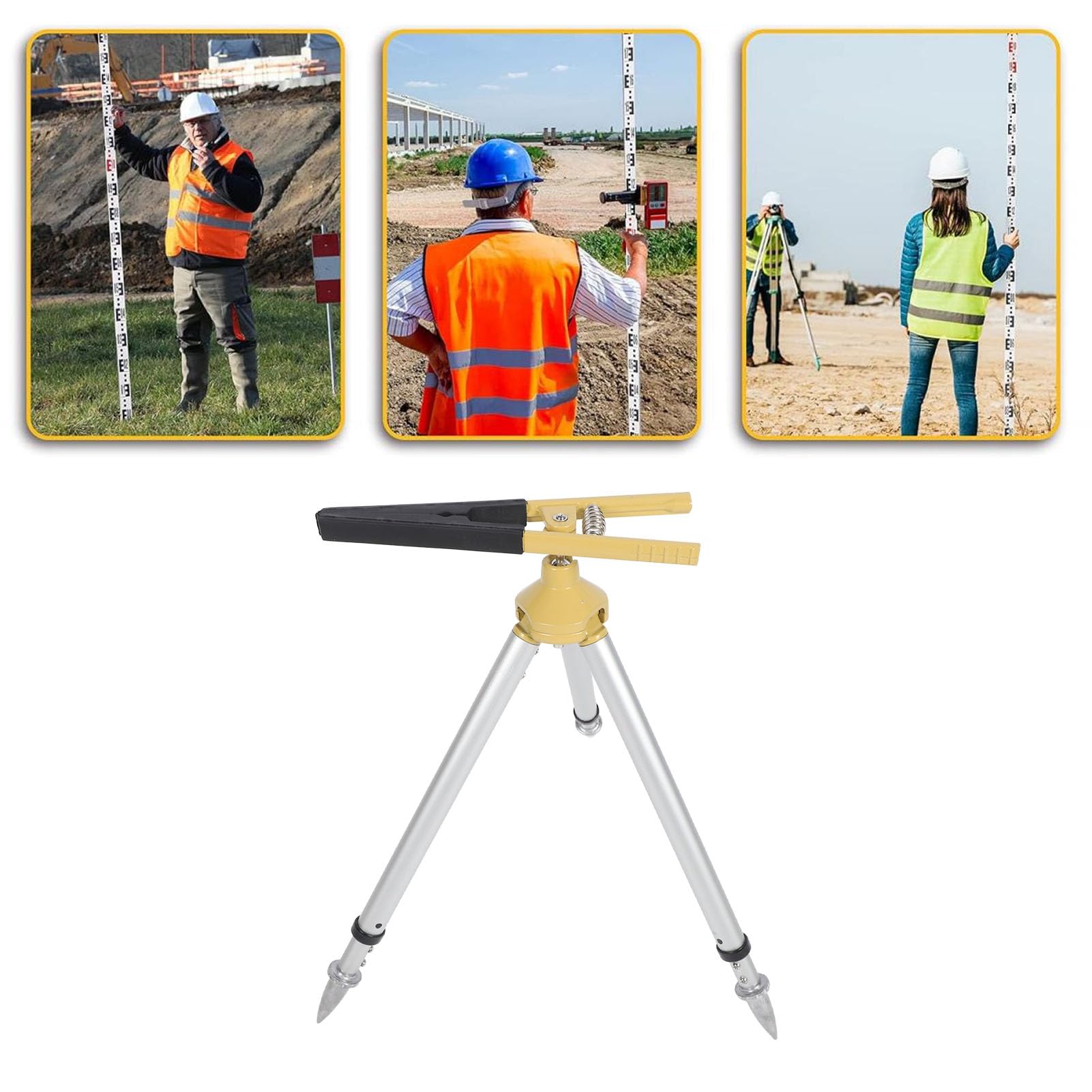 [Marca] Soporte Trípode Estación Total Ajustable 46-60cm Aleación Aluminio para Topografía Mediciones Profesionales