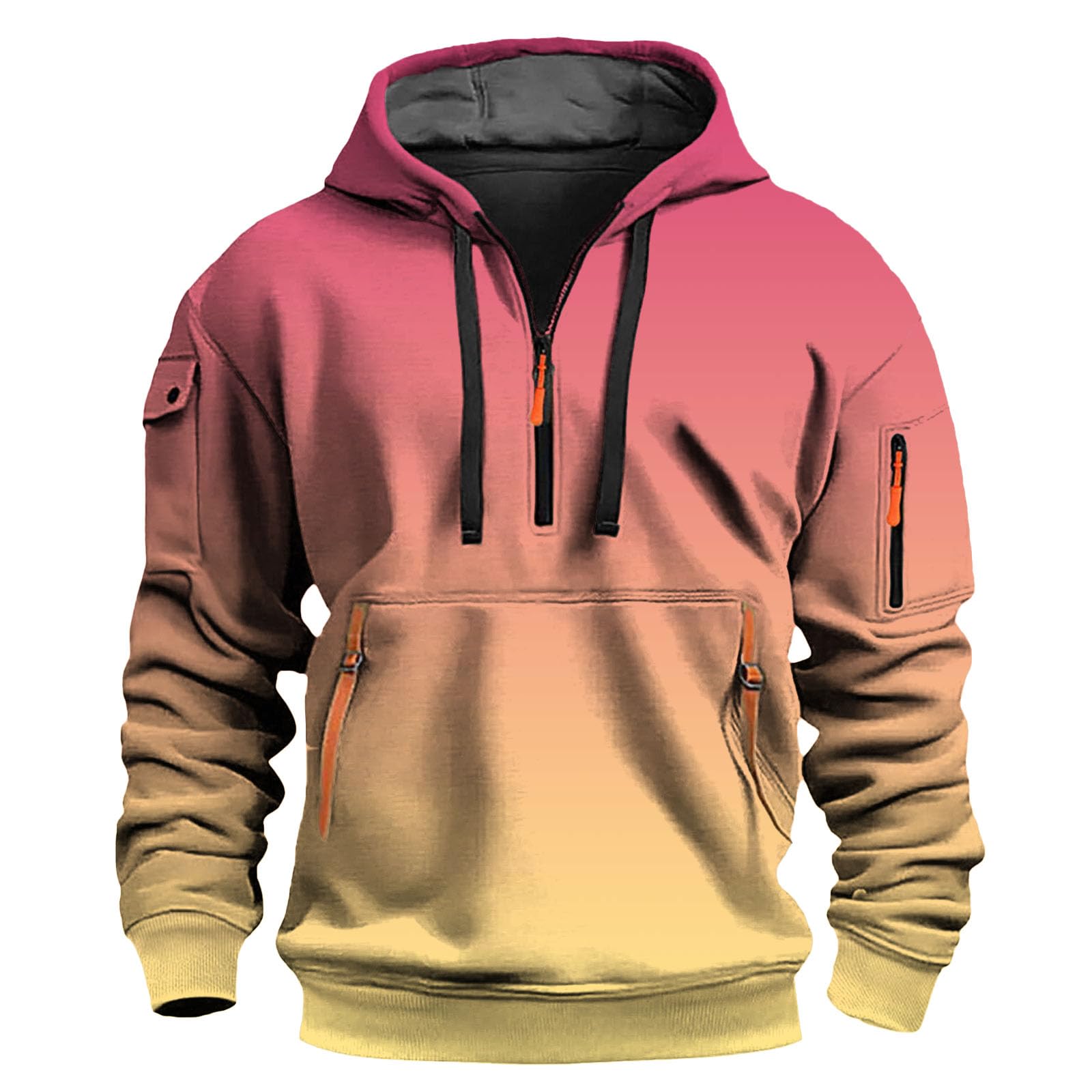 Sudaderas De Hombre Sudadera con Capucha Juvenil Y Moderna para Hombre, Estampado 3D Flores Dinámicas, Otoño E Invierno. Top Deporte (Pink, S) Oversized Gym Ropa Marca Softshell Men's