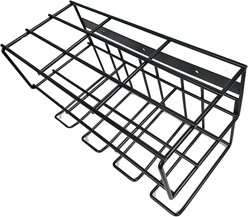 MRONextDay.com Estante de pared para vino y vidrio, estante de vino colgante de metal, estante flotante para vino y soporte para vidrio para el