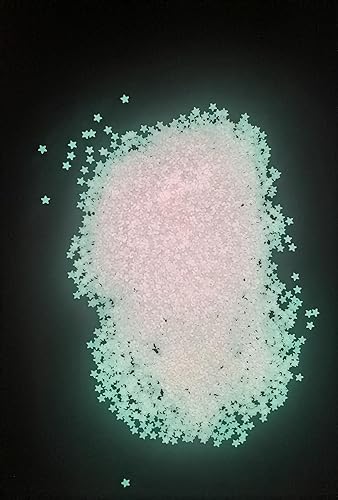 Miniatura 4 de Brillantina de estrellas pequeñas que brillan en la oscuridad, lentejuelas luminosas en forma de estrella rosa de 0.118 in para arte de uñas,