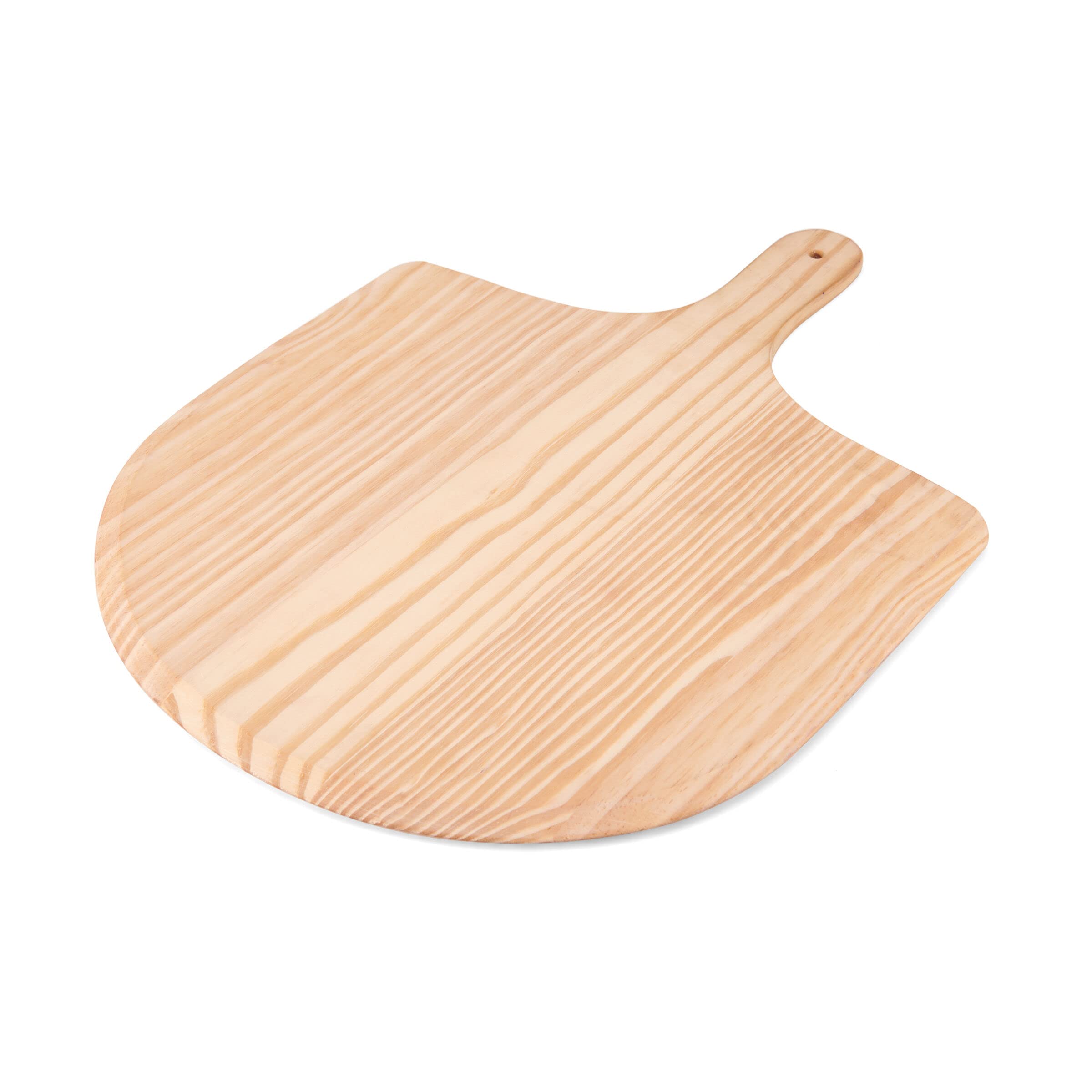 Farberware BBQ Pizza Peel to Transfer Large Pies and Serve, Oven Safe, Solid Pine Wood with Hanging Hole, 18 Inch