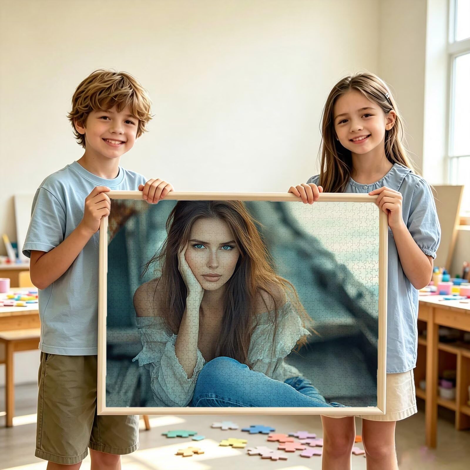 Spersonalizowane puzzle, niestandardowe drewniane puzzle fotograficzne