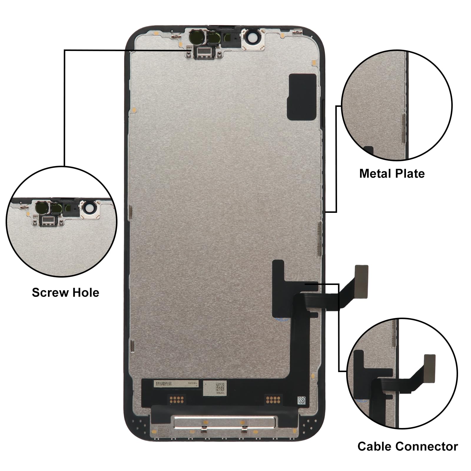 LL TRADER Pantalla para iPhone 16e LCD 6.1" y Kit de Reparación