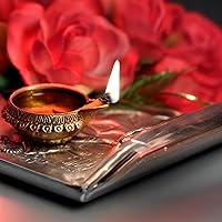 Vista 7 de Shubhkart Kuber - Juego de 6 lámparas de aceite profundo de latón macizo para puja y otros rituales religiosos Decoración del hogar, oficina