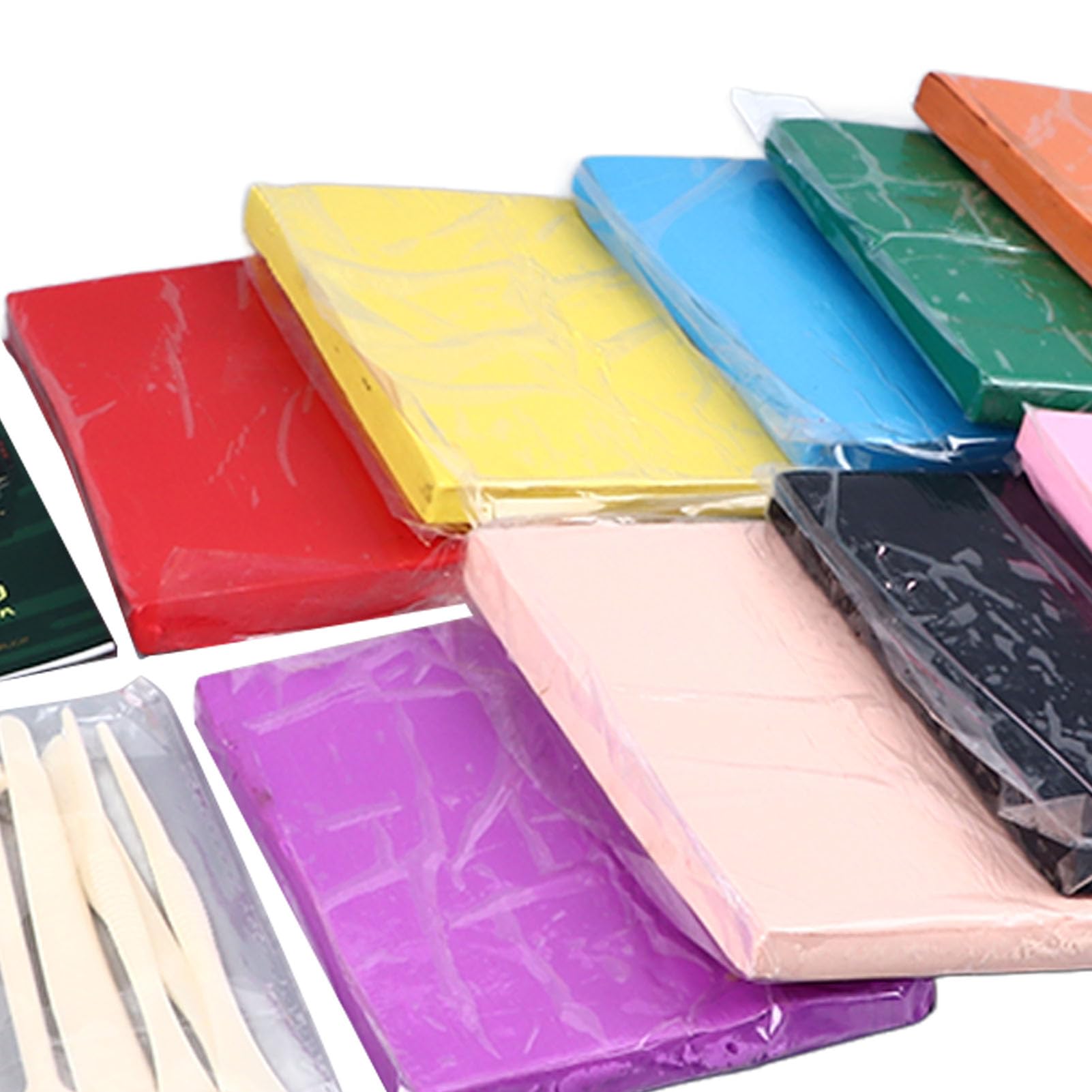 Generic Juego de Arcilla de Modelado de 10 Colores, 250g Cada, Kit de Arcilla Polimérica Suave No Tóxica con 5 Herramientas de Escultura para Niños, Aprendizaje DIY