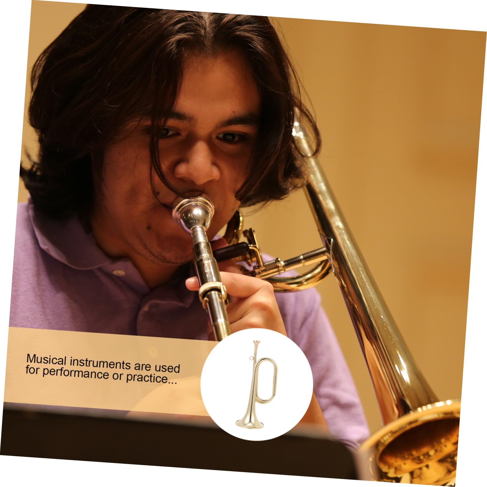 iplusmile Tromba in Ottone Resistente per Strumento Musicale Professionale per Principianti Uso Scolastico e Performance
