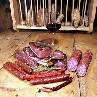 Gourmet Degustationspaket – Südtiroler Spezialitäten Paket – Speck, Salami, Kaminwurzen handwerklich hergestellt & traditionell veredelt