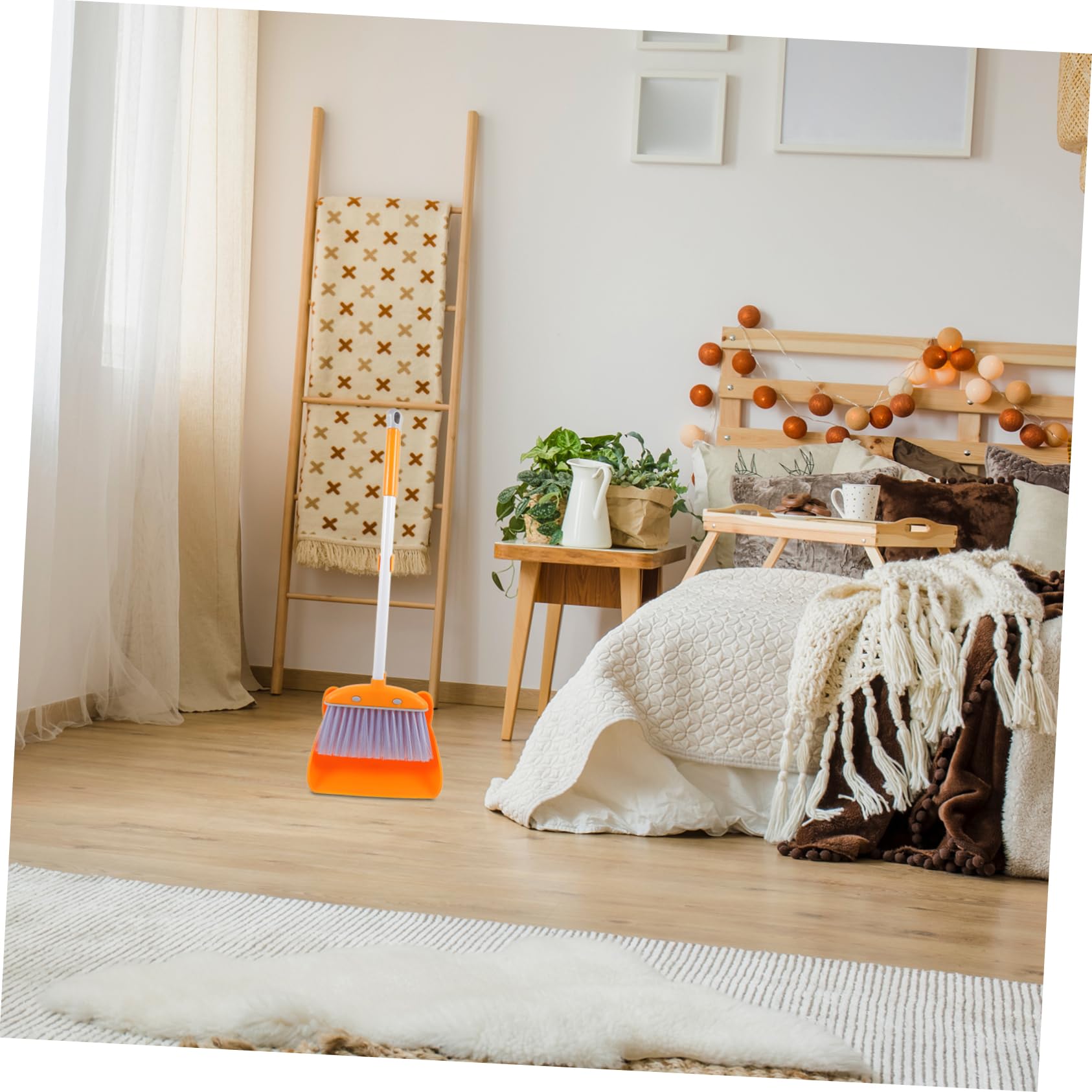 Yardenfun 1Set Broom and Dustpan Set Cute Cartoon Cleaning Tool for Lightweight Housekeeping Kit for Boys for Learning Cleanliness and Organization