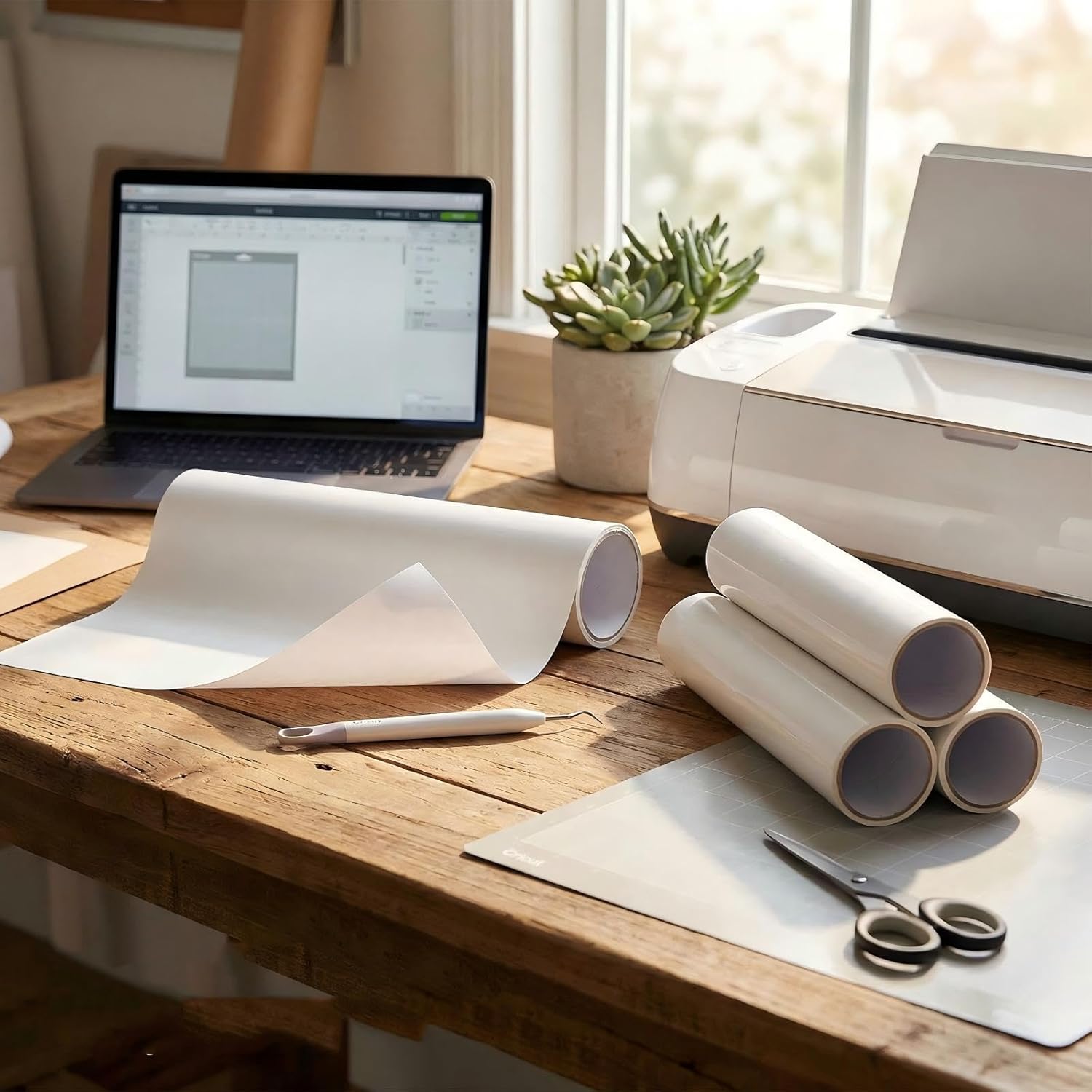 Eaasty 1 Roll 12" Width x 20 ft Length 468mp Double Sided Adhesive Transfer Tape Sheet Roll for Bonding and Laminating