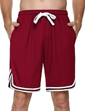 Litherday Men's Sports Shorts Summer Cotton Breathable and Comfortable with Pockets for Running Football Gym Training S-3XL