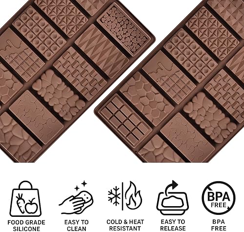 Miniatura 7 de moldes de chocolate molde de barra de chocolate de silicona moldes de caramelo moldes de silicona para moldes de barra de chocolate molde de