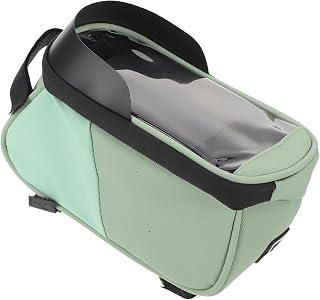 Bolsa para Bicicleta Multifuncional Soporte para Teléfono Bolsa para Cuadro Delantero y Tubo Superior Accesorio Ciclismo Resistente al Agua Compatible con Móviles hasta Color Verde