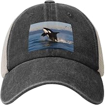 Snapback Trucker Hats Killer Whale Cowboy Baseball Caps Adjustable Blank Mesh Ball Caps for Men Women