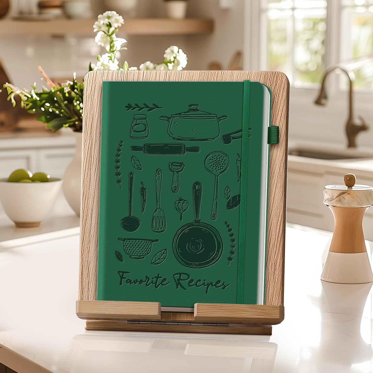 Blank Recipe Book to Write in Your Own Recipes, Leather B5 Cookbook
