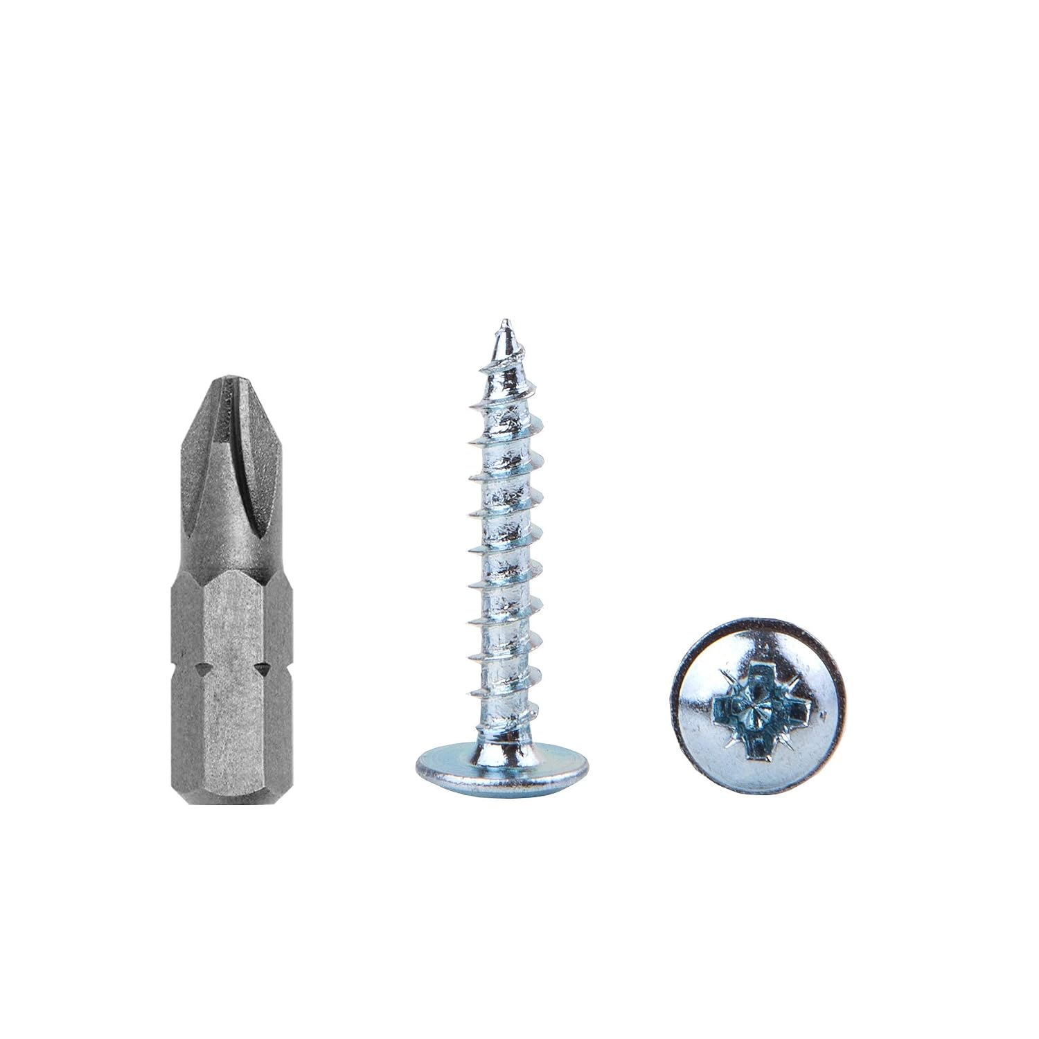 (Pack of 350 pcs) Zinc Plated Steel 3.5 x 20 mm Wood Screws, Metal Screws, Modified Truss Head, Self Tapping (350, 3.5 x 20 mm)
