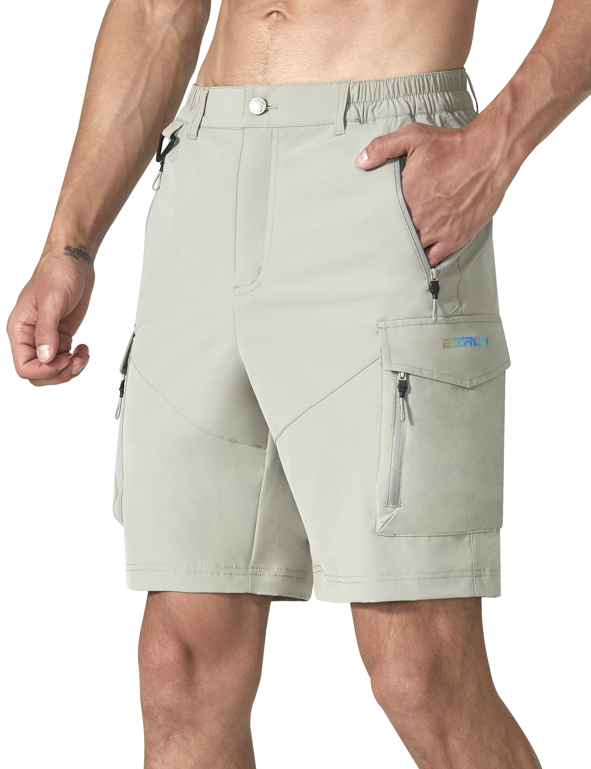 EZRUN Men's Hiking Cargo Shorts Quick Dry Golf Outdoor Work Tactical Shorts with Multi Pocket for Fishing Travel