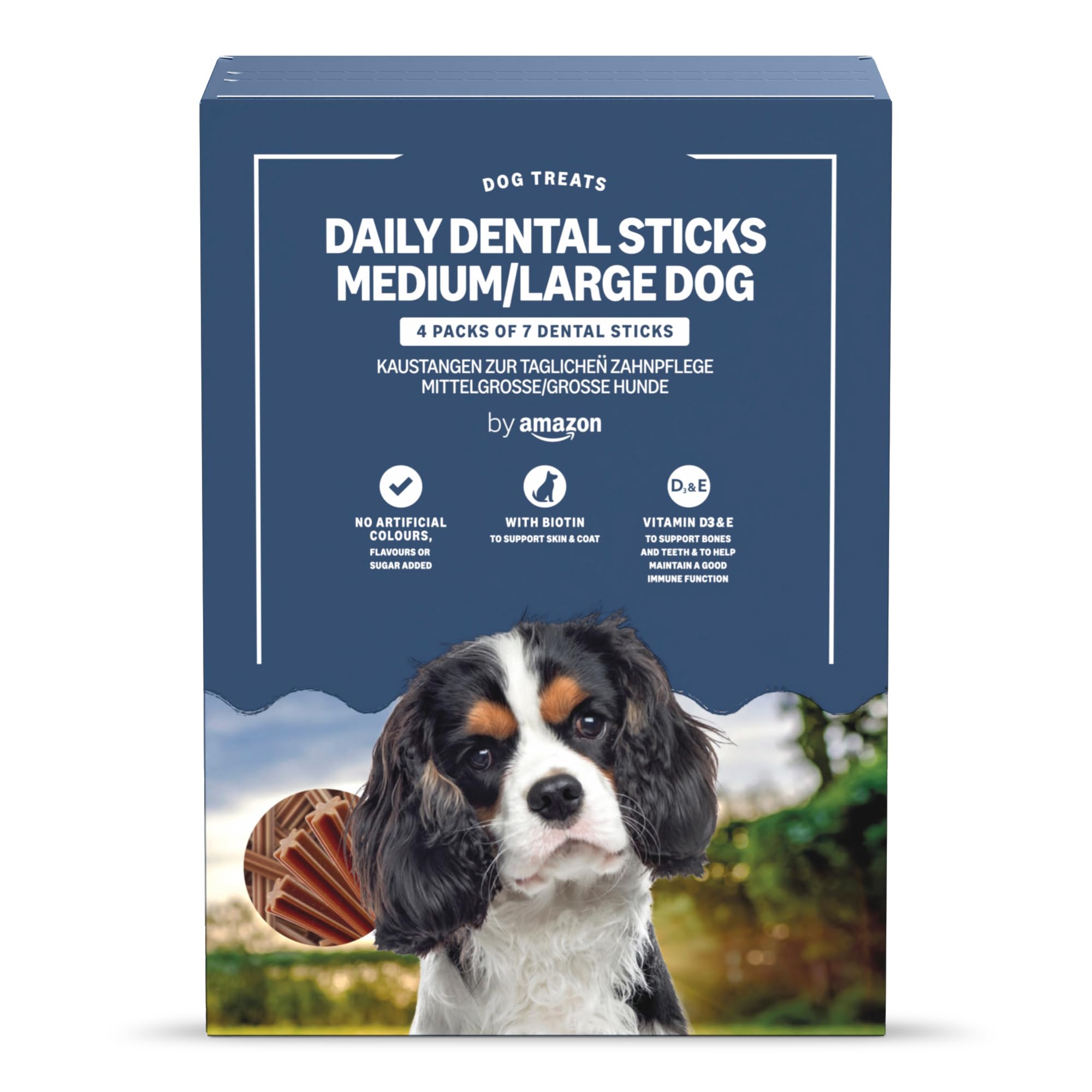 by Amazon Palitos Dentales de Uso Diario - Perros Medianos/Grandes, 4x270g (1.08kg) en oferta en Amazon