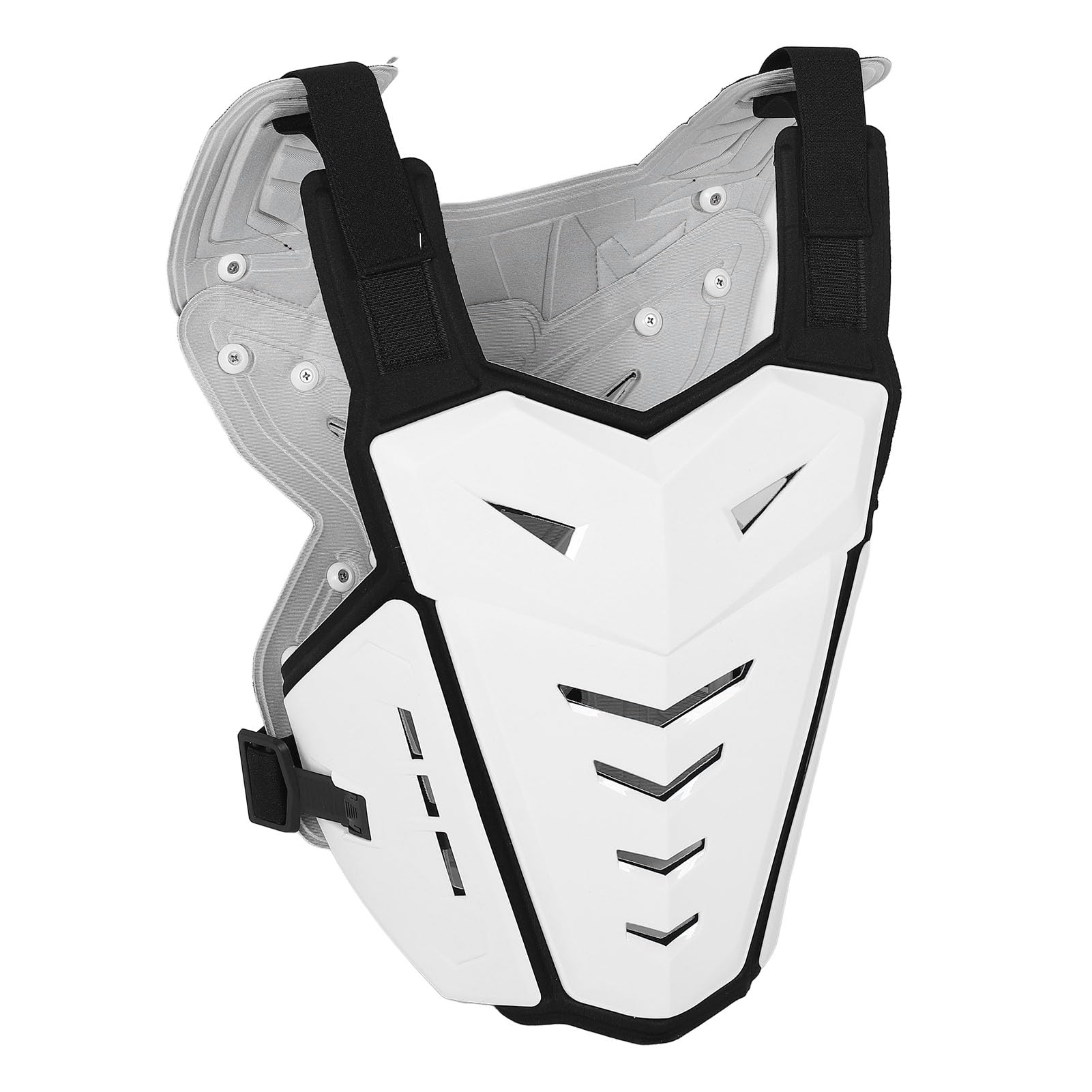 Rüstungsweste, Brust-Rückenschutz, PE-Schale, Stoßdämpfende, Leichte, Verstellbare Reitweste mit Weichem Baumwoll-Innenfutter, Ideal für Dirtbike und Mountainbike