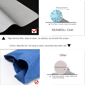 2-Pack Microfiber Laptop Cleaning Cloth - Clean Screen Dust & Protect Keyboard, Compatible with Dell/HP/Acer/ASUS/Lenovo/Samsung/LG etc 15.6-17.3 Laptops