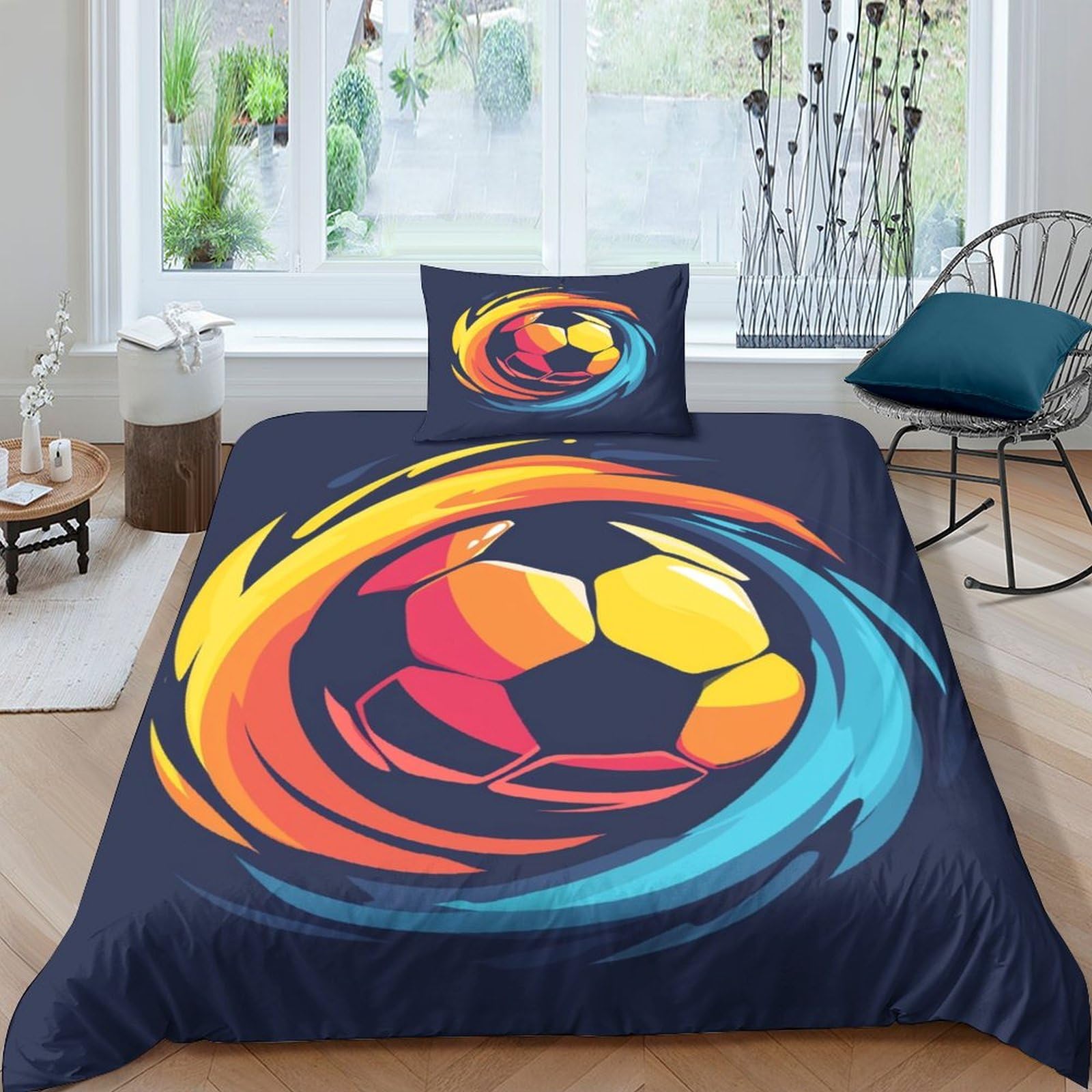 Housse de couette football 3D pour créer une chambre d'enfant sportive