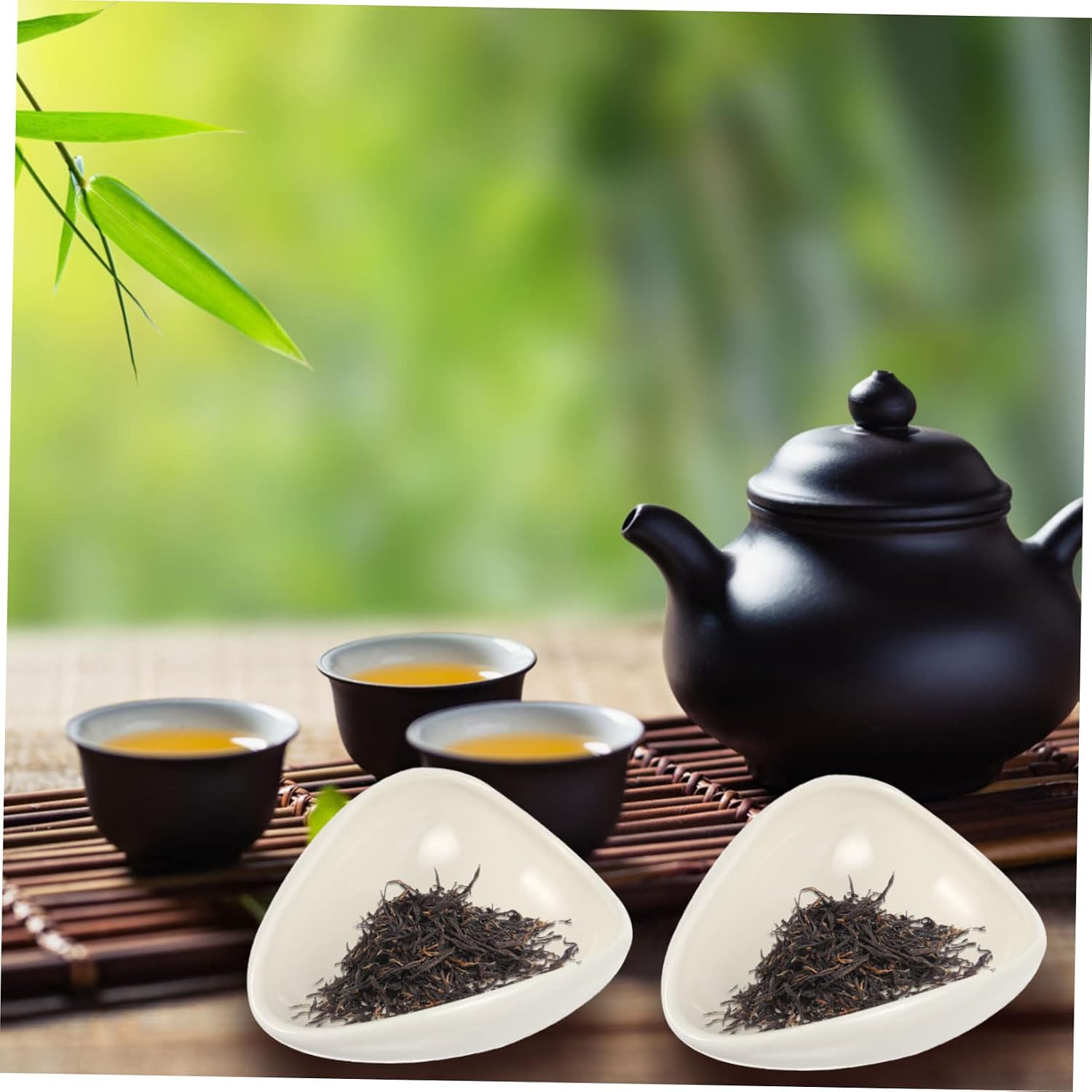 2pcs Ceramics Tea Scoop Ergonomic Loose Leaf Tea Spoon for Home Office and Tearoom for Scooping Coffee Flour Nuts and More