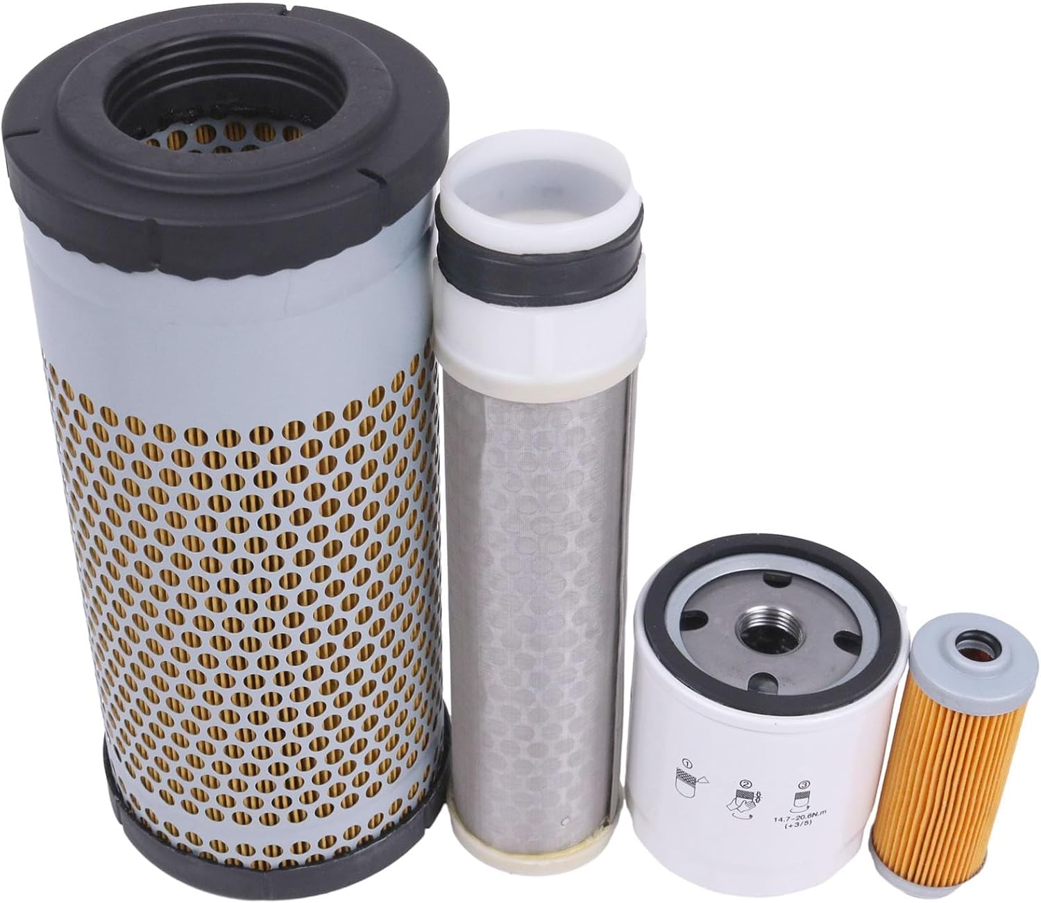 JZGRDN Filter Kit MAM0371 99940008690 Compatible with Mahindra 3616 Tractors w/Gear Transmission