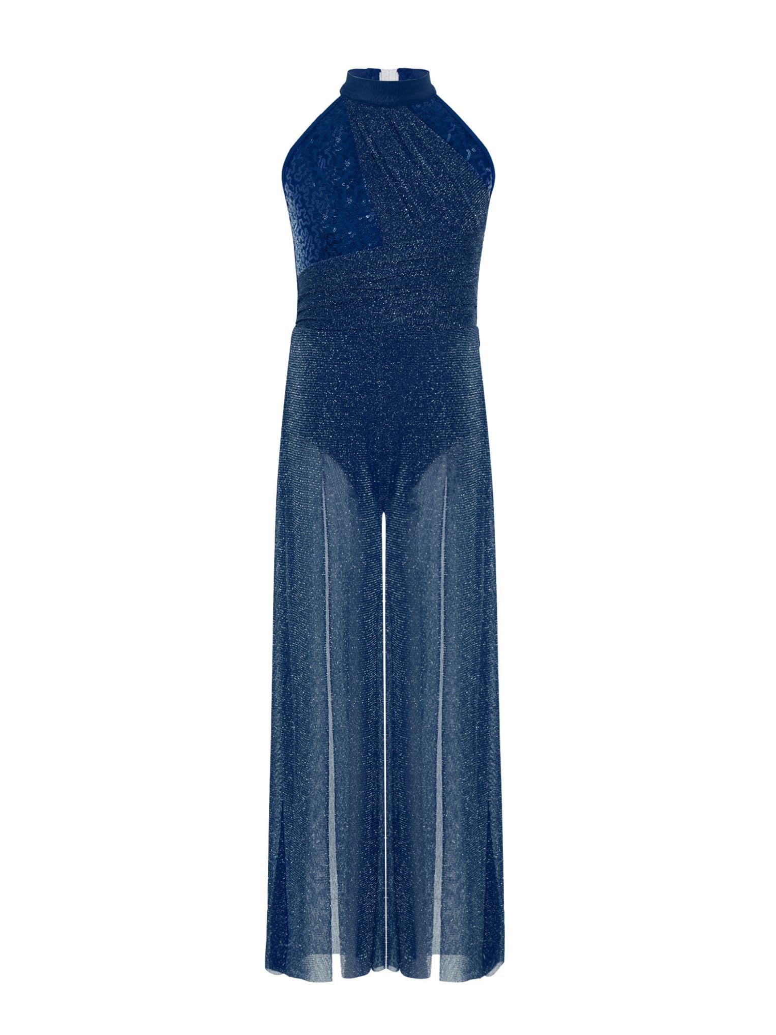 Oyolan Mono De Baile Lírico Para Niñas Body Sin Mangas Con Cuello Alto Con Lentejuelas Body De Gimnasia Traje De Baile De Salón