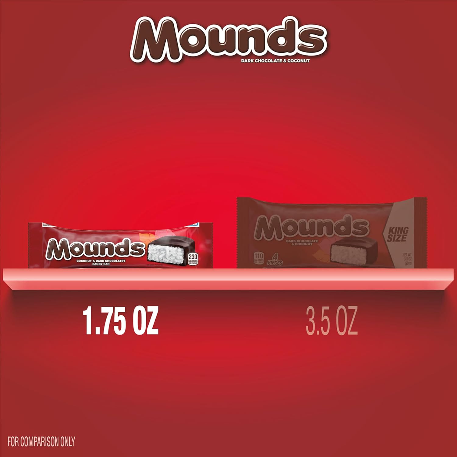MOUNDS Coconut and Dark Chocolatey Candy Bars