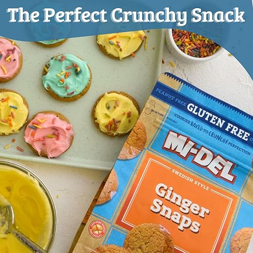 Miniatura 23 de Mi-Del Galletas con chispas de chocolate sin gluten, galletas de chocolate crujientes, certificadas sin OMG, 0.00 oz de grasa trans, galletas