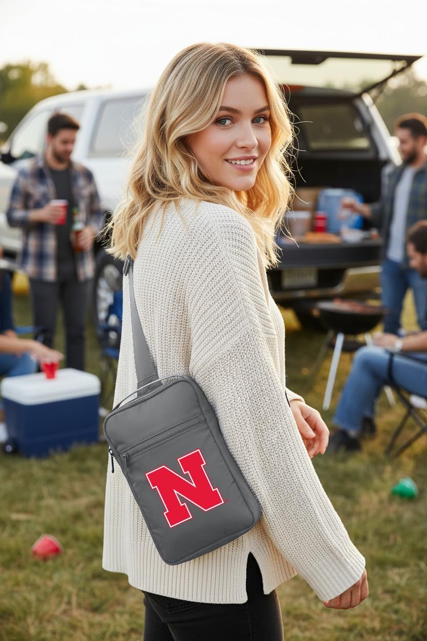 Broad Bay University of Nebraska Crossbody Bag - Versatile Travel, Sports, or Gameday Bag for Cornhusker Fans and Alumni, Men or Women