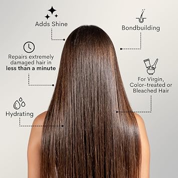 Pallure No. 2 Intense Bond Hair Gloss Treatment For Shiny, Glossy, Silky and Healthy Hair - Bond Repairing and Hydrating, Made With Linseed Oil And Rice Protein, 8.45 Fl Oz