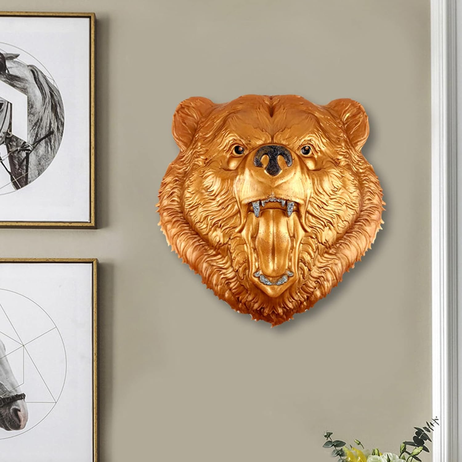 Animal Resin Epoxy Molds Wild Bear for Head Silicone Molds Wall Desktop Cabinets Decor Bear Resin Mold Wall Tabletop Dec