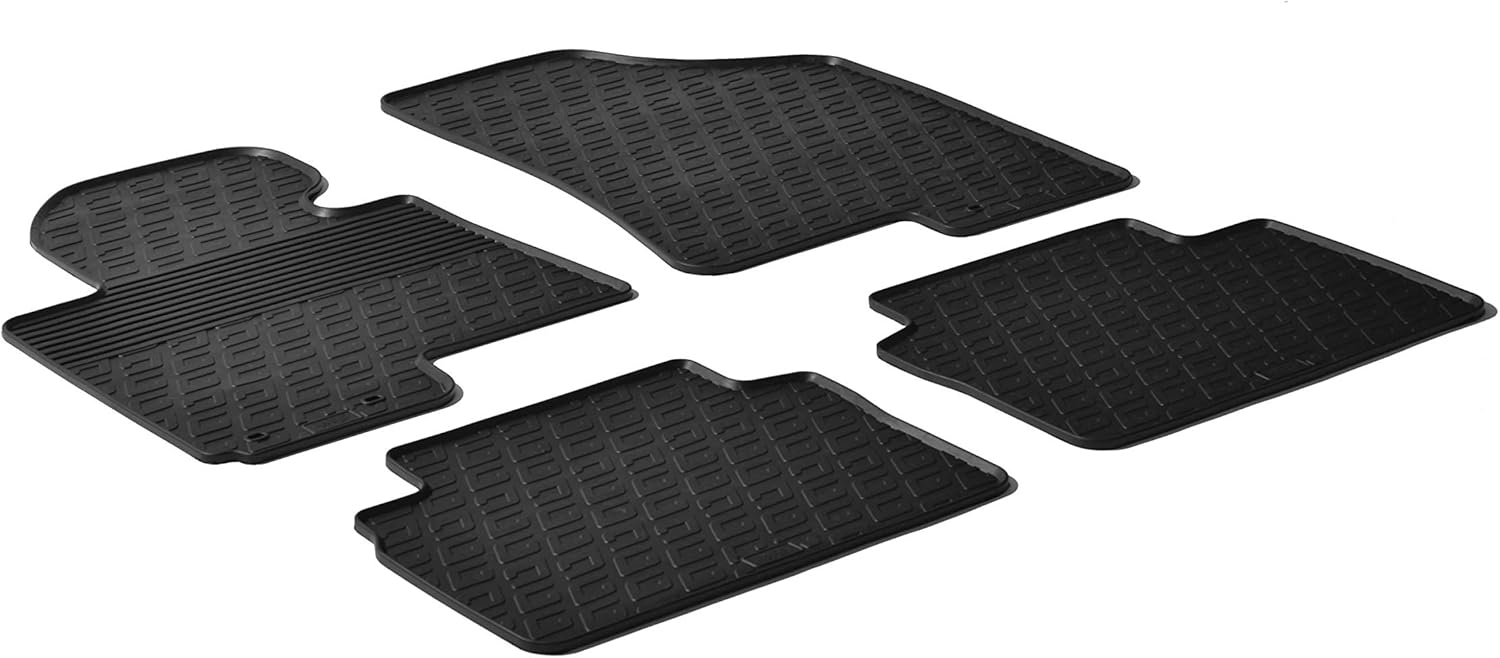 Gledring USA Custom Fit All-Weather Rubber Floor Mats Intended for Hyundai Tucson 2011-2016, No Trimming Required, Tailored Custom Fit, Protects from Rain, Mud, and Snow.