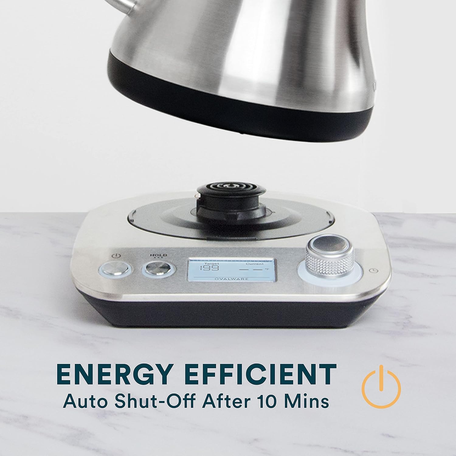 Rеvіеw Prоduсt OVALWARE Electric Pour Over Gooseneck Kettle 0.8L, Variable Temperature Control, Quick Boil, Smart Automatic Shutoff, Stainless Steel, Fast Hot Water Boiler, Electronic Pot Heater, Coffee/Tea Maker