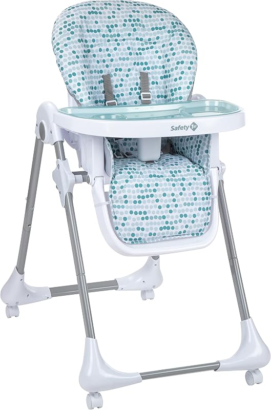 Safety 1st High Chairs for Babies and Toddlers, 3-In-1 Grow and Go with Tray and Adjustable Seat, Raindrop