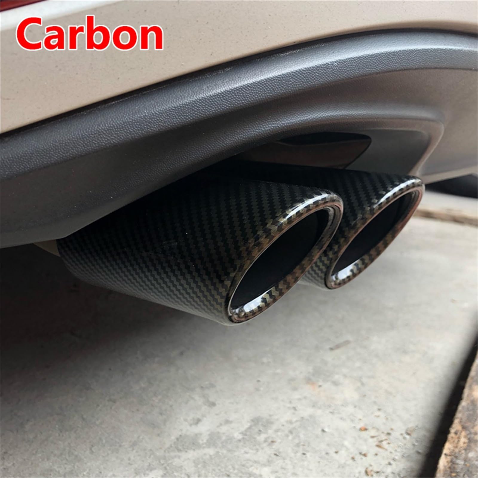 Car Silencer Pasuje do Bmw 3-seria F30 F31 F32 5-seria F10 F11 F18 520i 75mm Carbon tylny wydech samochodu rura wydechowa tłumik gardło(2pcs Blue)
