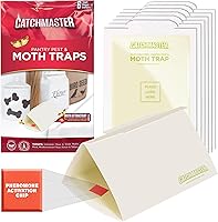 Vista 1 de Catchmaster Trampas para plagas y polillas de despensa, paquete de 6 unidades, mata insectos para almacenamiento de cocina, trampas adhesivas