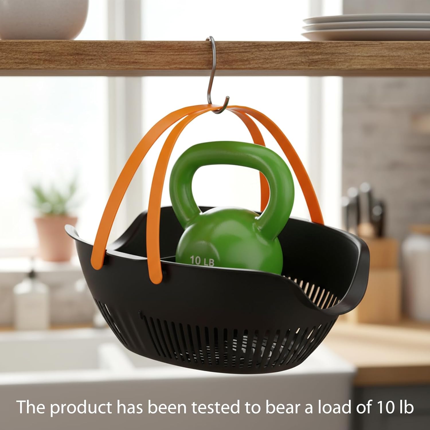 Nuogo 3 Pcs Garden Harvest Basket, Removable Partitions with Tool Caddy for Collecting, Carrying, and Cleaning Harvesting Basket Doubles as a Colander for Vegetables and Fruits Garden Accessories