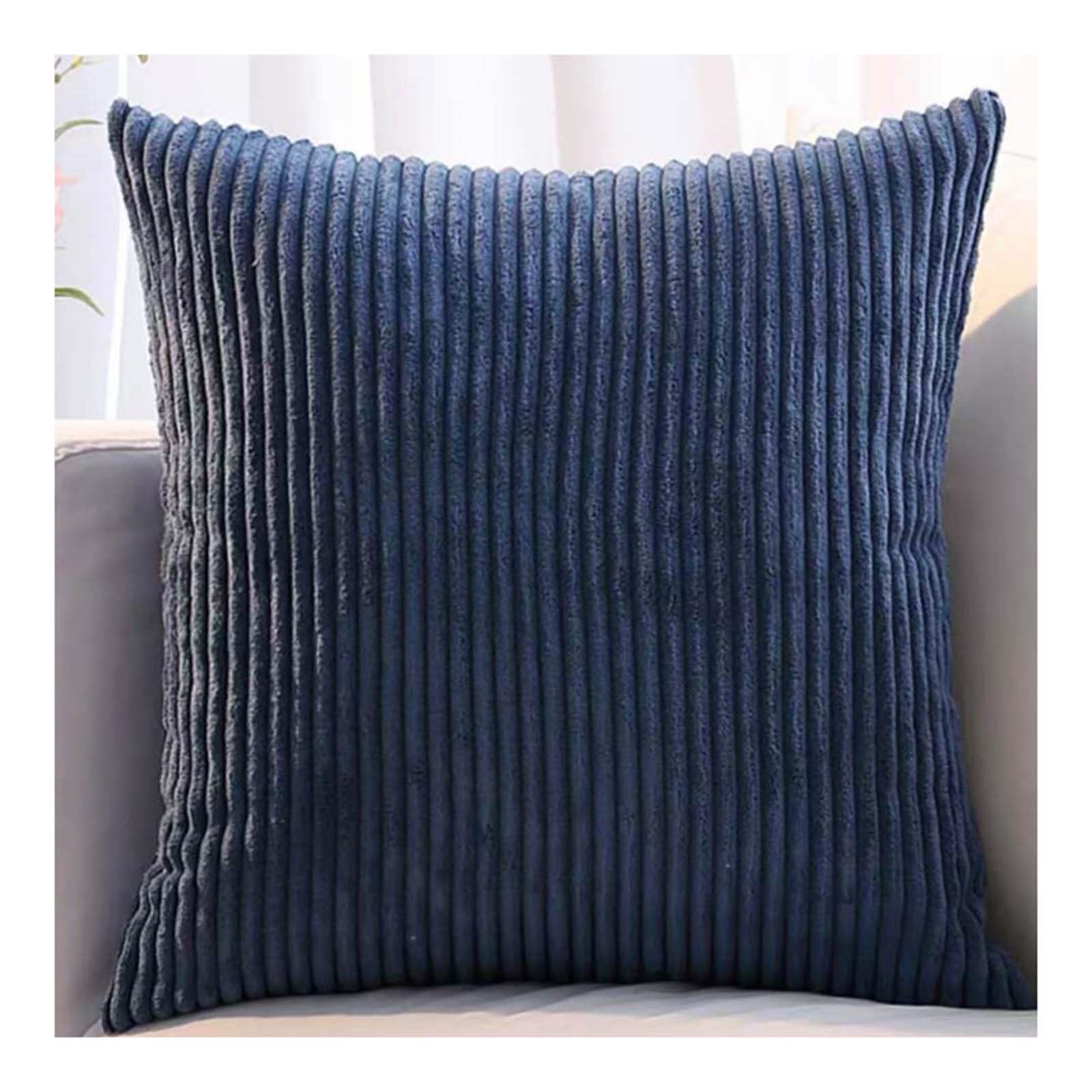 Set of 2 Sofa Pillow Cover corduroy 80x80 Cushion Cases 45x45 60x60 75x75 Decorative Square Throw Pillow Cases with Zipper for Couch Sofa Bed Pillowcase Protectors covers(Color 24,65x65cm/26x26in(2PC)