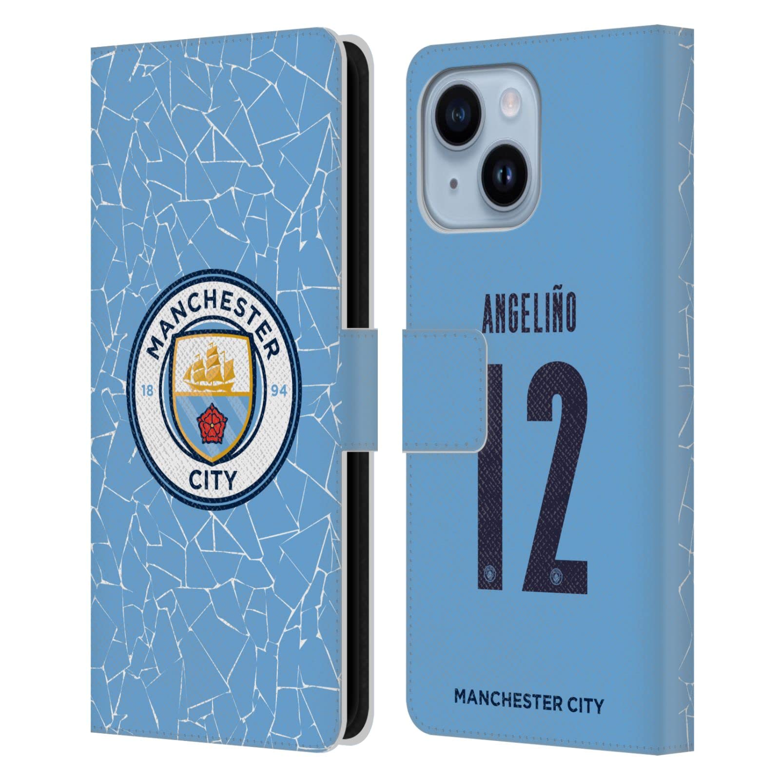Coque Manchester City Angeliño iPhone 14 Plus housse cuir portefeuille - 7
