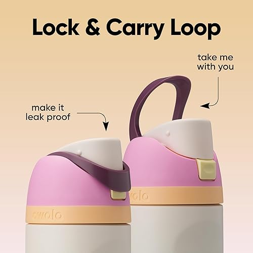 Miniatura 3 de Owala  Botella de agua FreeSip de acero inoxidable con aislamiento, sin bisfenol A, incluye sorbete, ideal para viajes y deportes, capacidad de 24