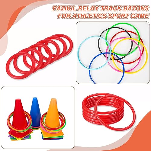 Miniatura 7 de PATIKIL Anillos de lanzamiento de anillo de carnaval aros de plástico para cabina de juego de recuerdo de fiesta al aire libre